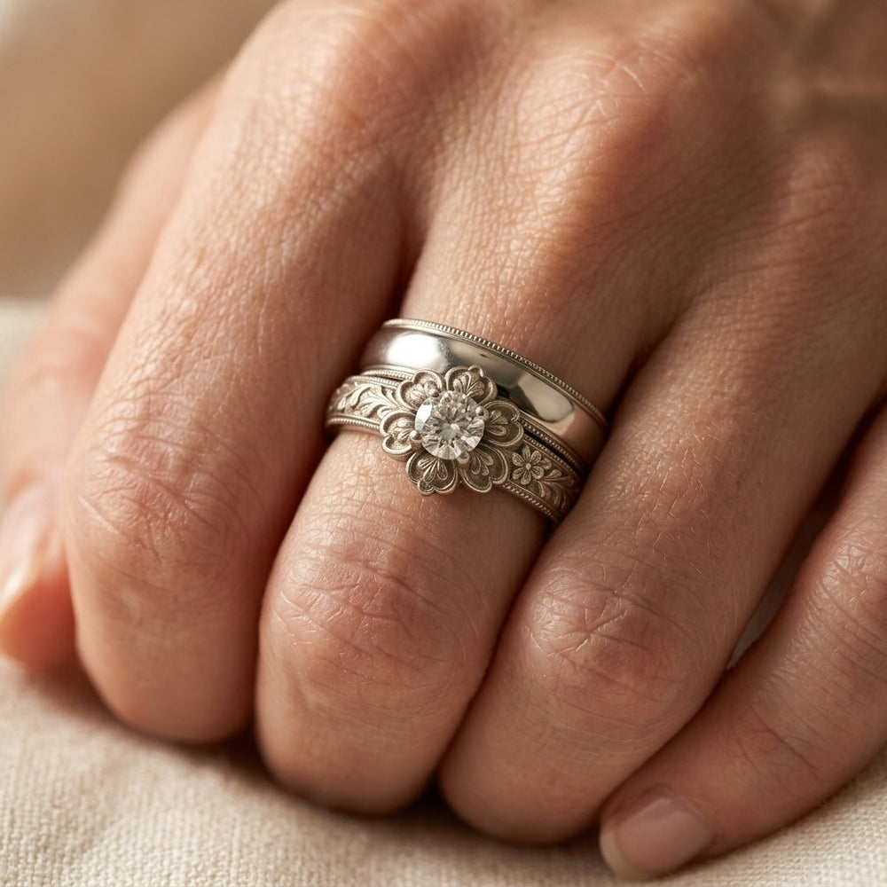 Set de Anillos Filigrana Floral