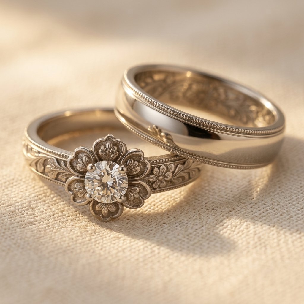 Set de Anillos Filigrana Floral