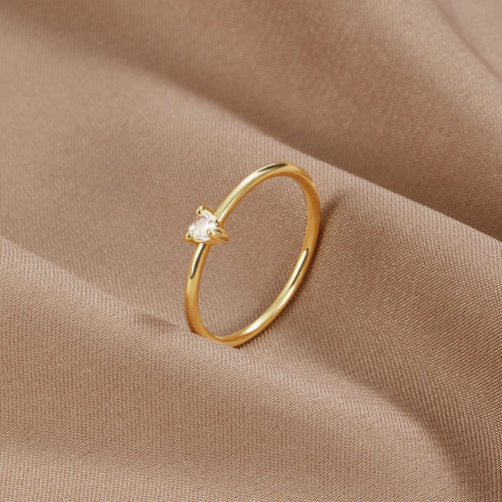 Anillo Corazón de Cristal