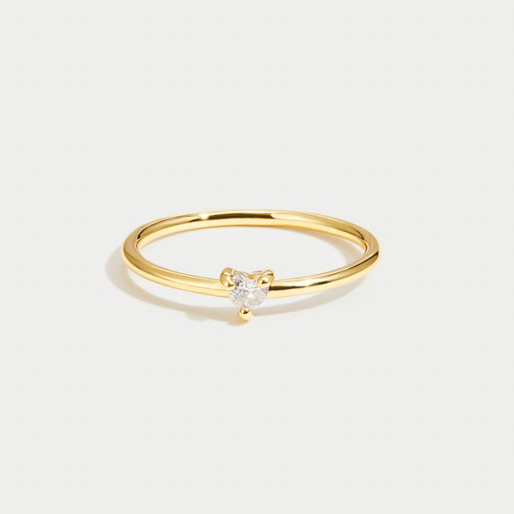 Anillo Corazón de Cristal