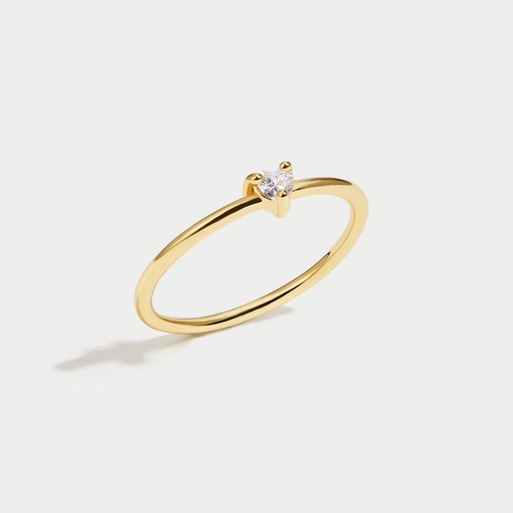 Anillo Corazón de Cristal