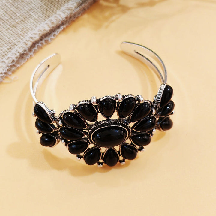 Brazalete Flores Turquesa Étnico