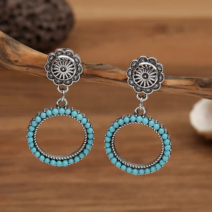Aros Turquesa Concho Colgantes