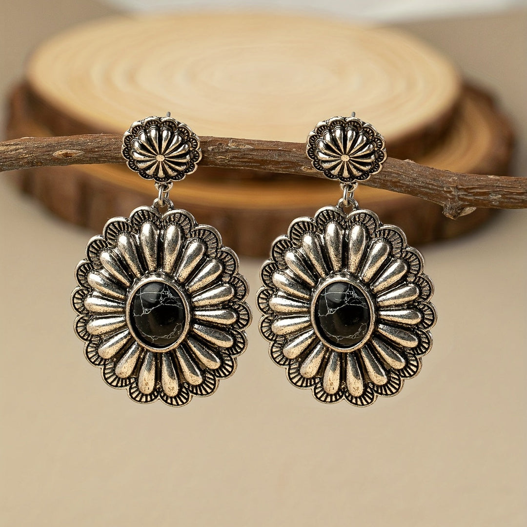 Pendientes Concho Turquesa Redondos