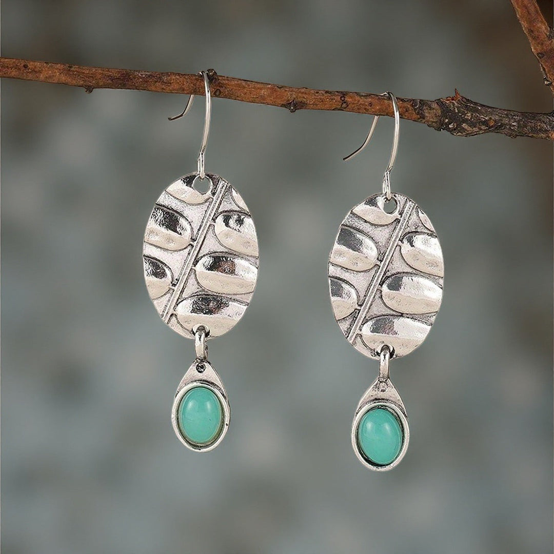 Pendientes Hoja Turquesa Botánicos