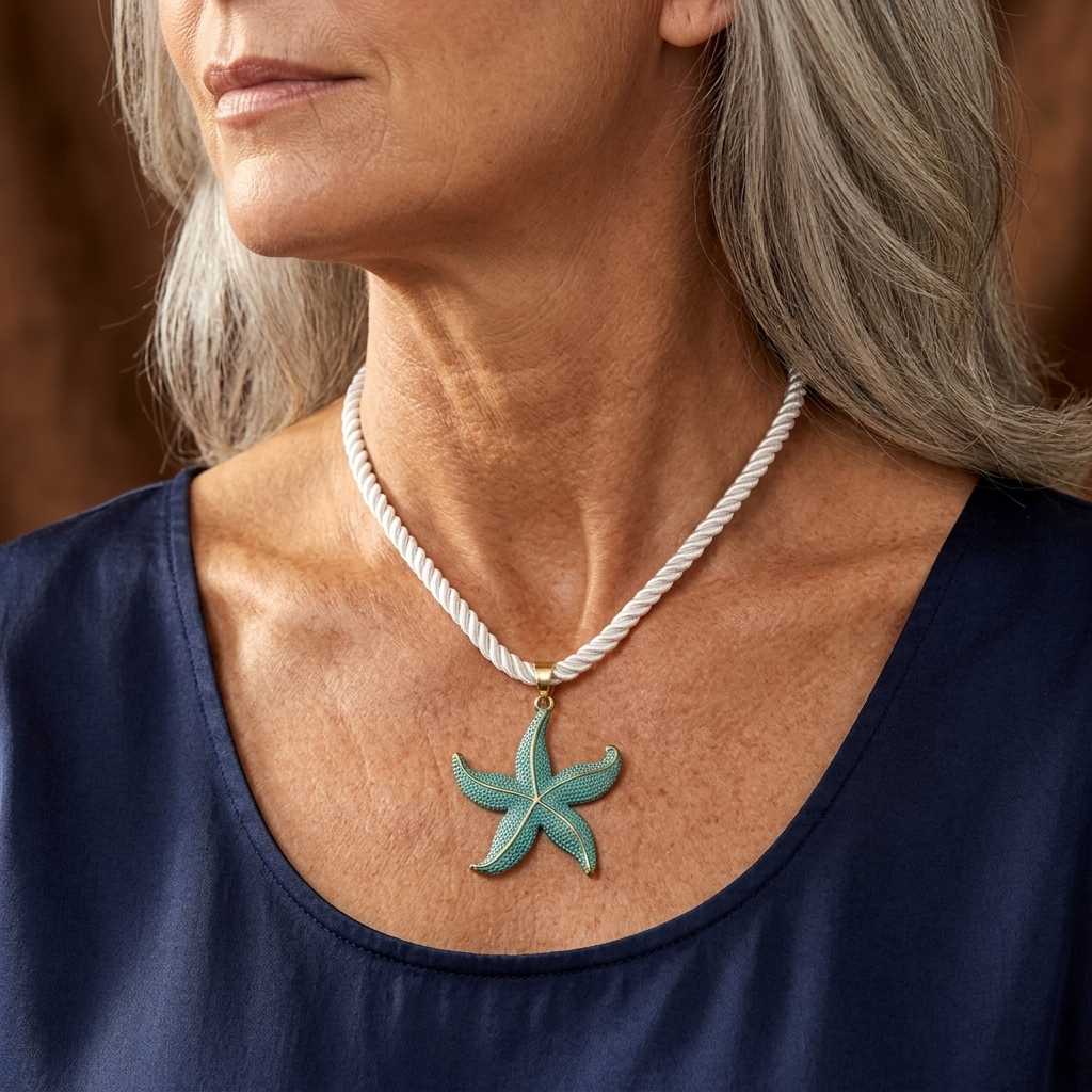 Colgante Estrella de Mar Turquesa