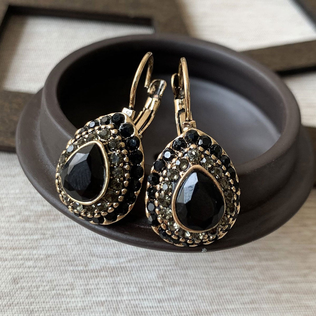 Pendientes Gota Turquesa con Brillo
