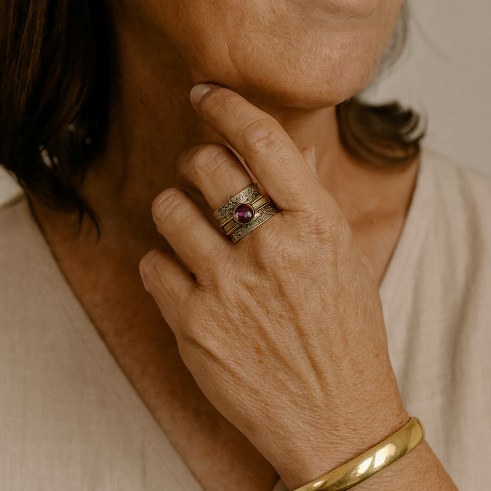 Anillo Meditación con Cristal