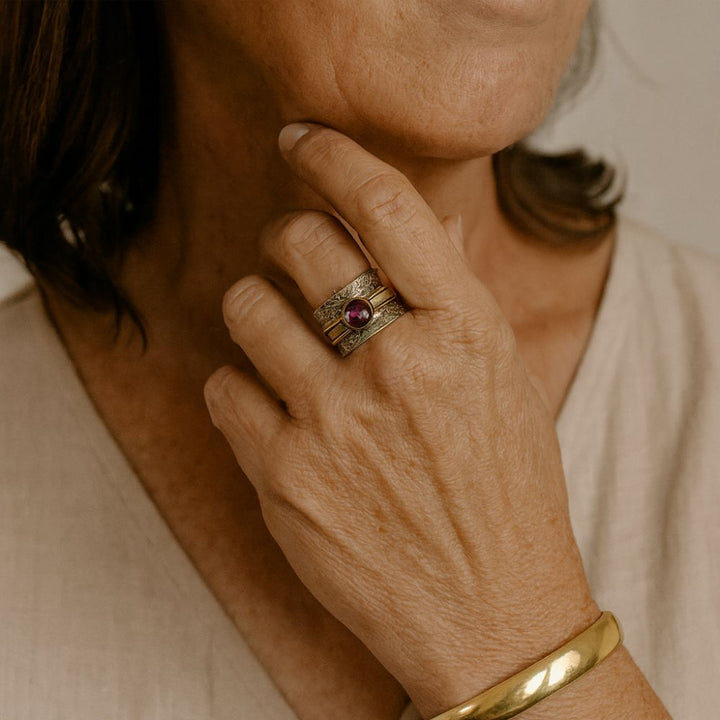 Anillo Meditación con Cristal